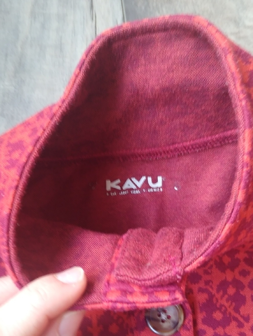 Kavu Pink Patterned Button Pullover - Picture 2 of 8